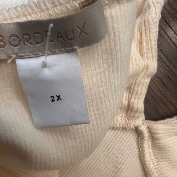 NWT Anthropologie Bordeaux U Neck Halter Mini Knit Dress. Size 2X. - Picture 6 of 11